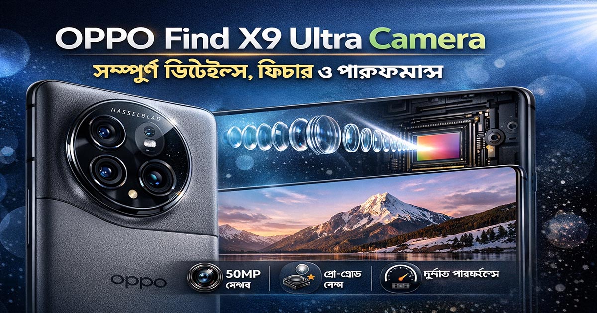 OPPO Find X9 Ultra Camera – সম্পূর্ণ ডিটেইলস, ফিচার ও পারফরম্যান্স